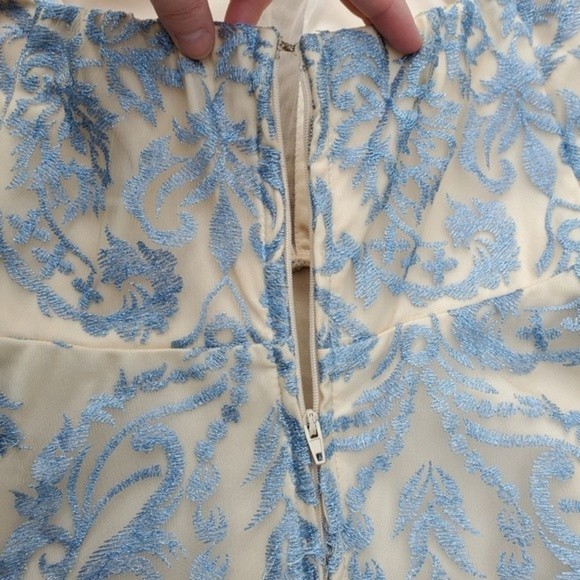 Speechless Light Blue Embroidered A-line Gown - Picture 13 of 16